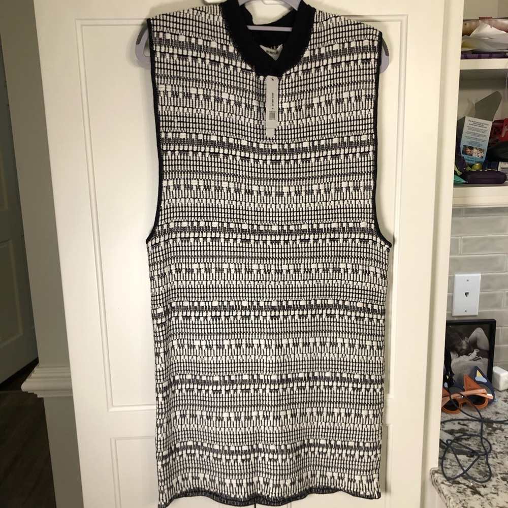 NWT Helmut Lang Monochrome Textured Knit Dress